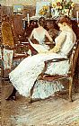 childe hassam Mrs. Hassam and Her Sister painting